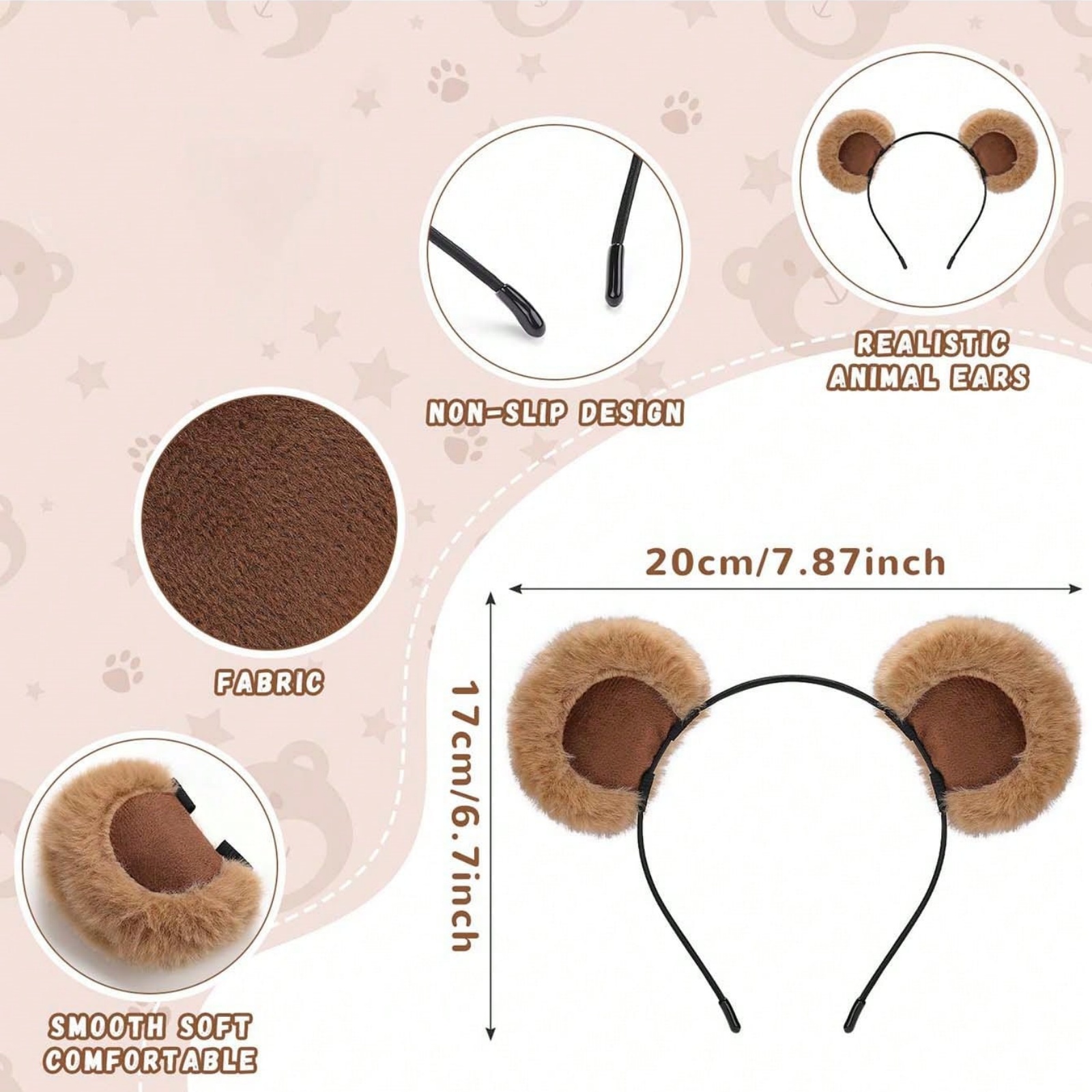 1pc Valentine's Day Brown Bear – Reindeer Antlers Headband Bewertung und Preis