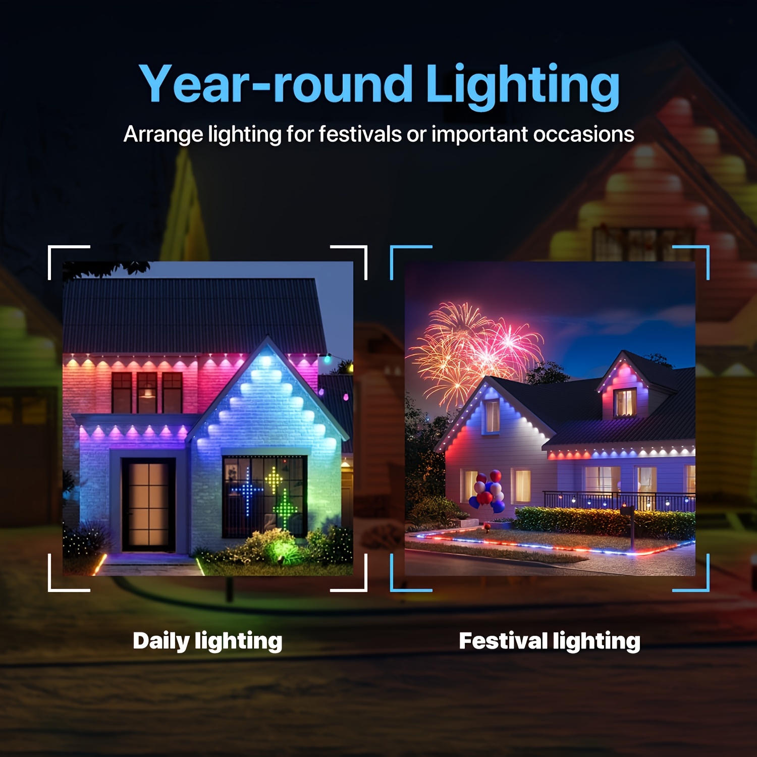 RGB+IC Smart Outdoor Eaves Lig – Christmas Lights Outdoor Bewertung und Preis