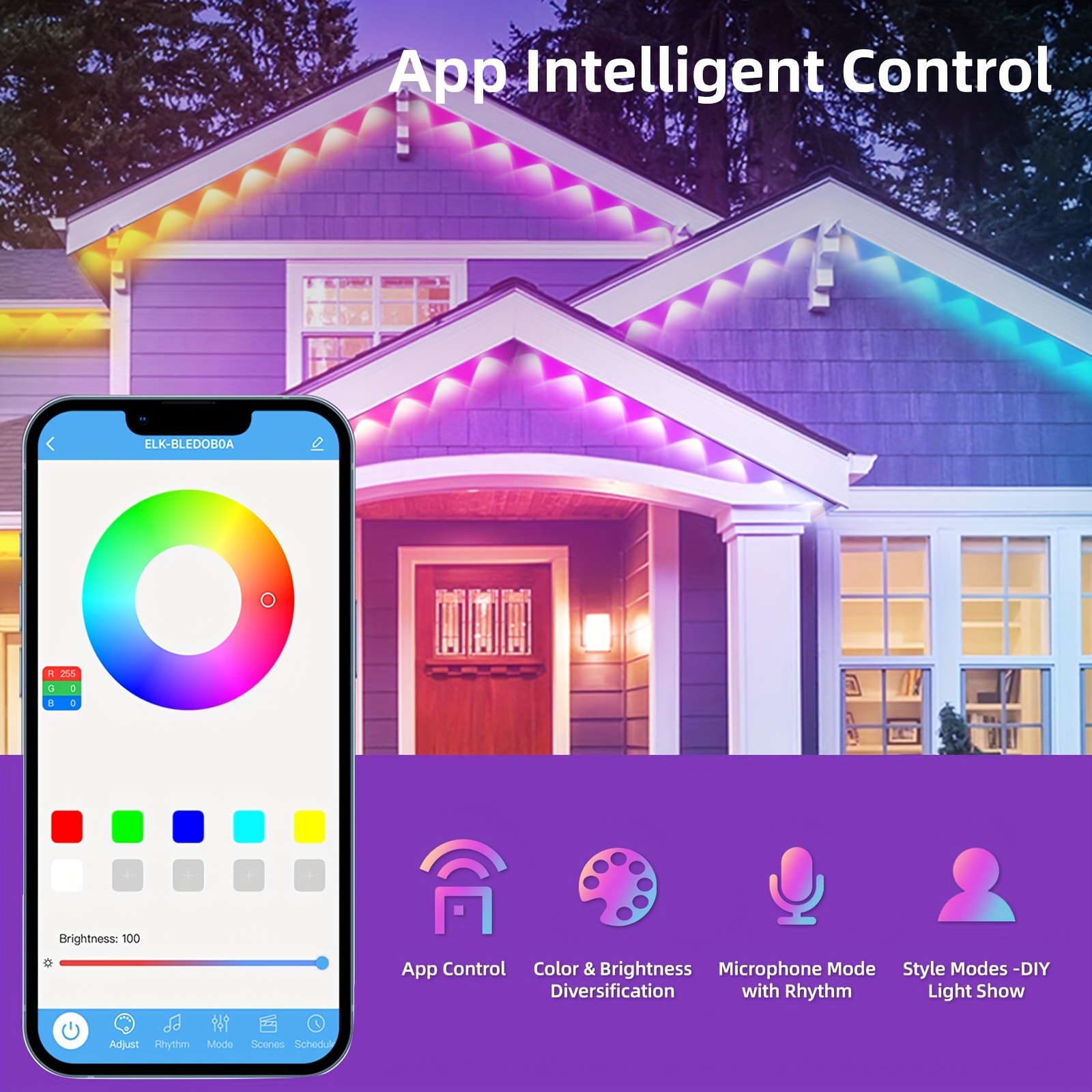 RGB+IC Smart Outdoor Eaves Lig – Christmas Lights Outdoor Bewertung und Preis