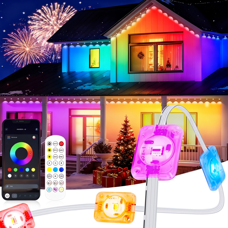 RGB+IC Smart Outdoor Eaves Lig – Christmas Lights Outdoor Bewertung und Preis