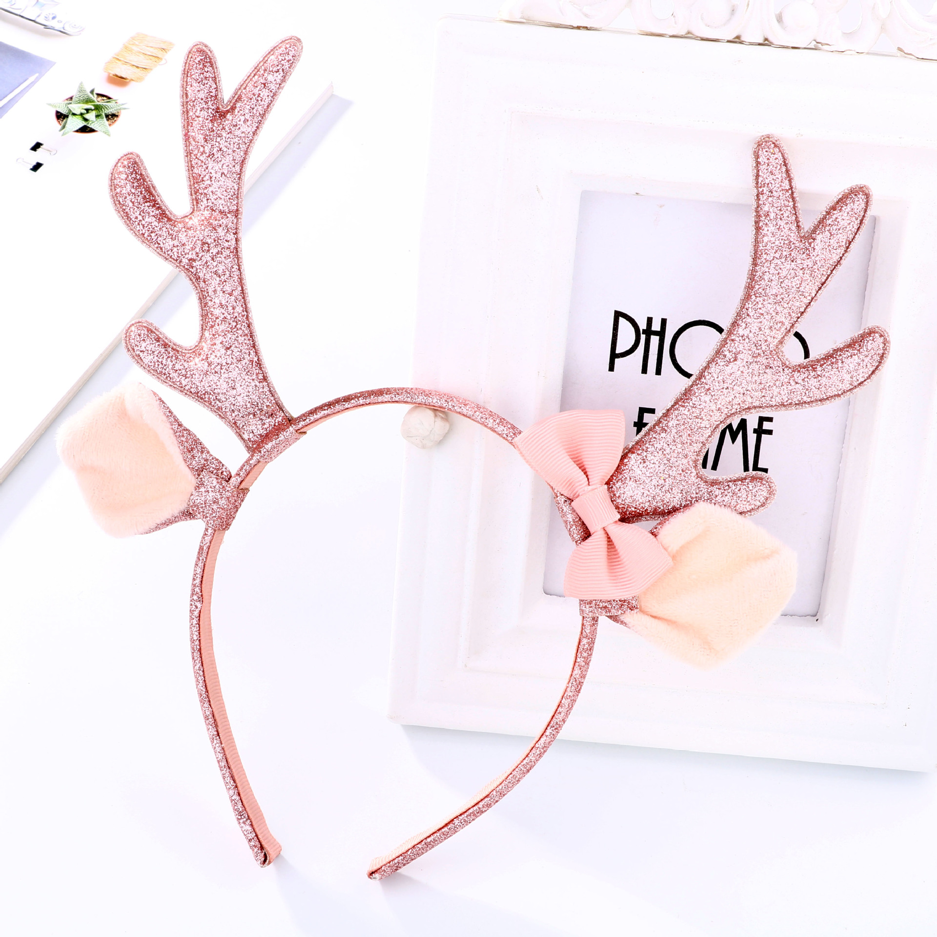 Cute Pink Glitter Reindeer Ant – Reindeer Antlers Headband Bewertung und Preis
