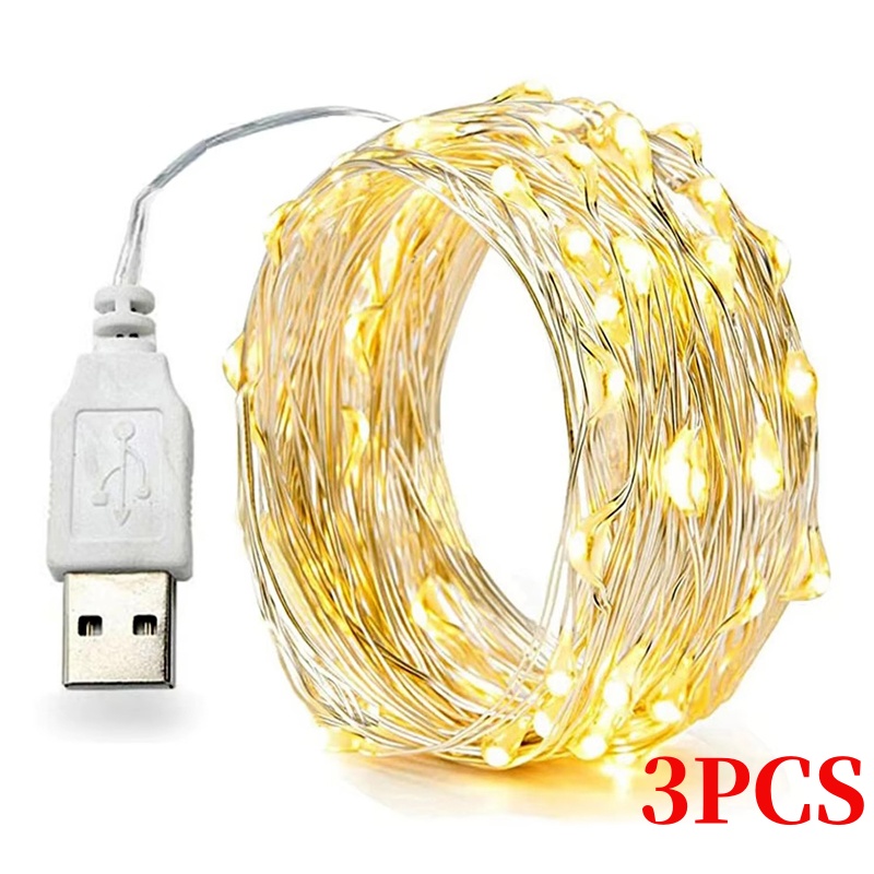 3PCS 5/10/20M Copper Wire LED  – Led Fairy String Lights Bewertung und Preis