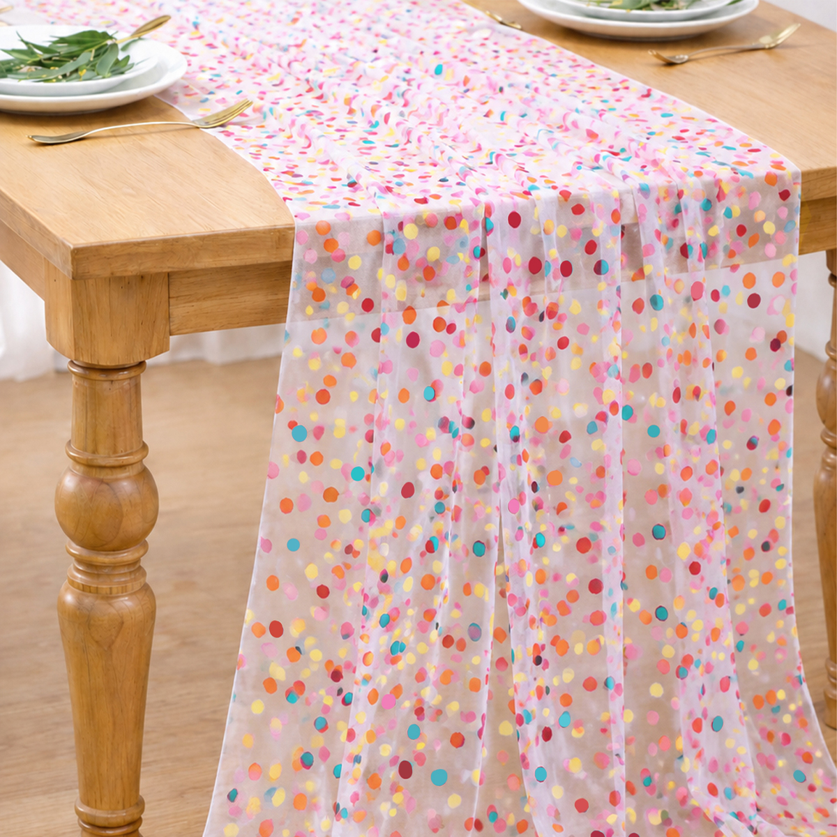 Colorful Dot Gauze Table Runne – Christmas Table Runner Bewertung und Preis