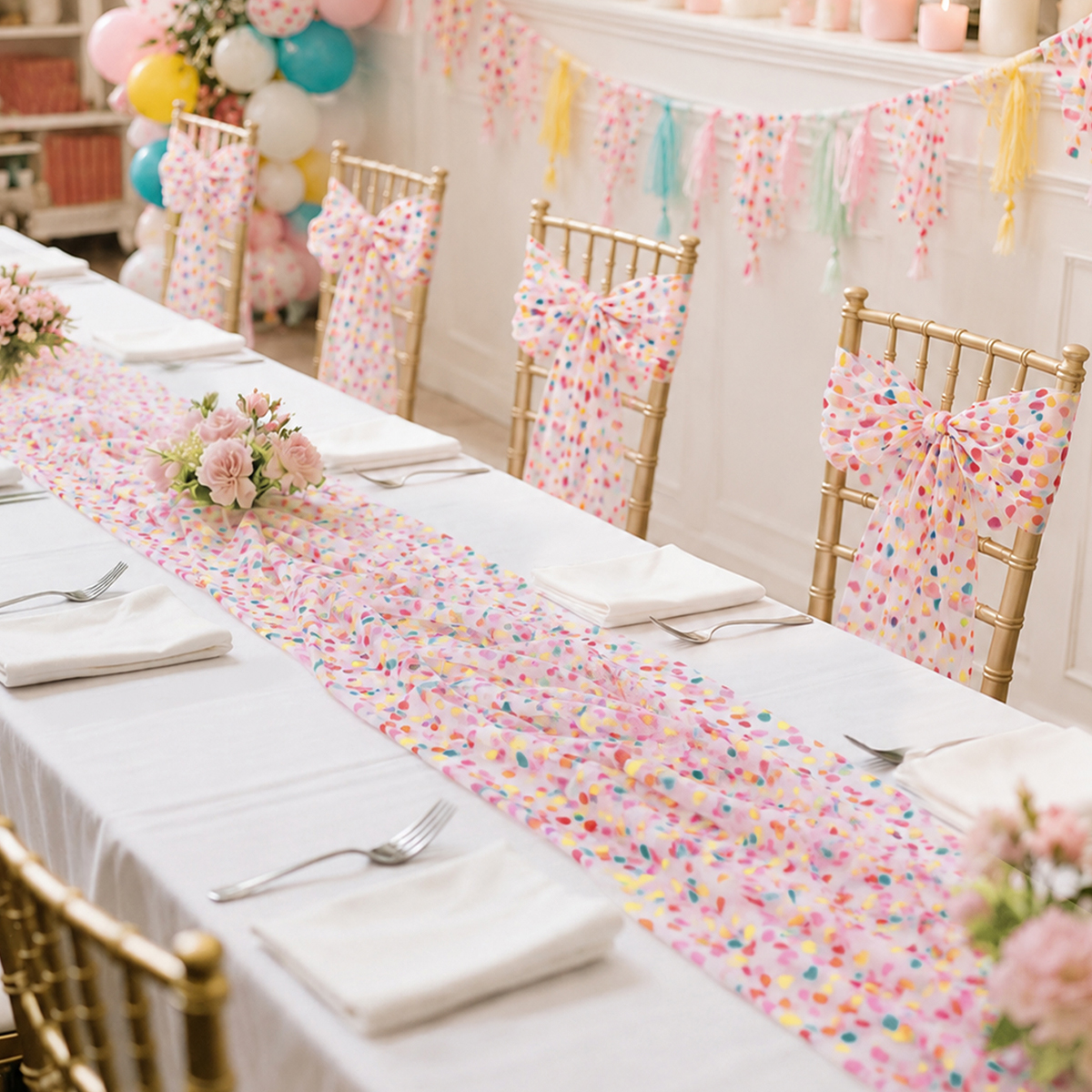 Colorful Dot Gauze Table Runne – Christmas Table Runner Bewertung und Preis