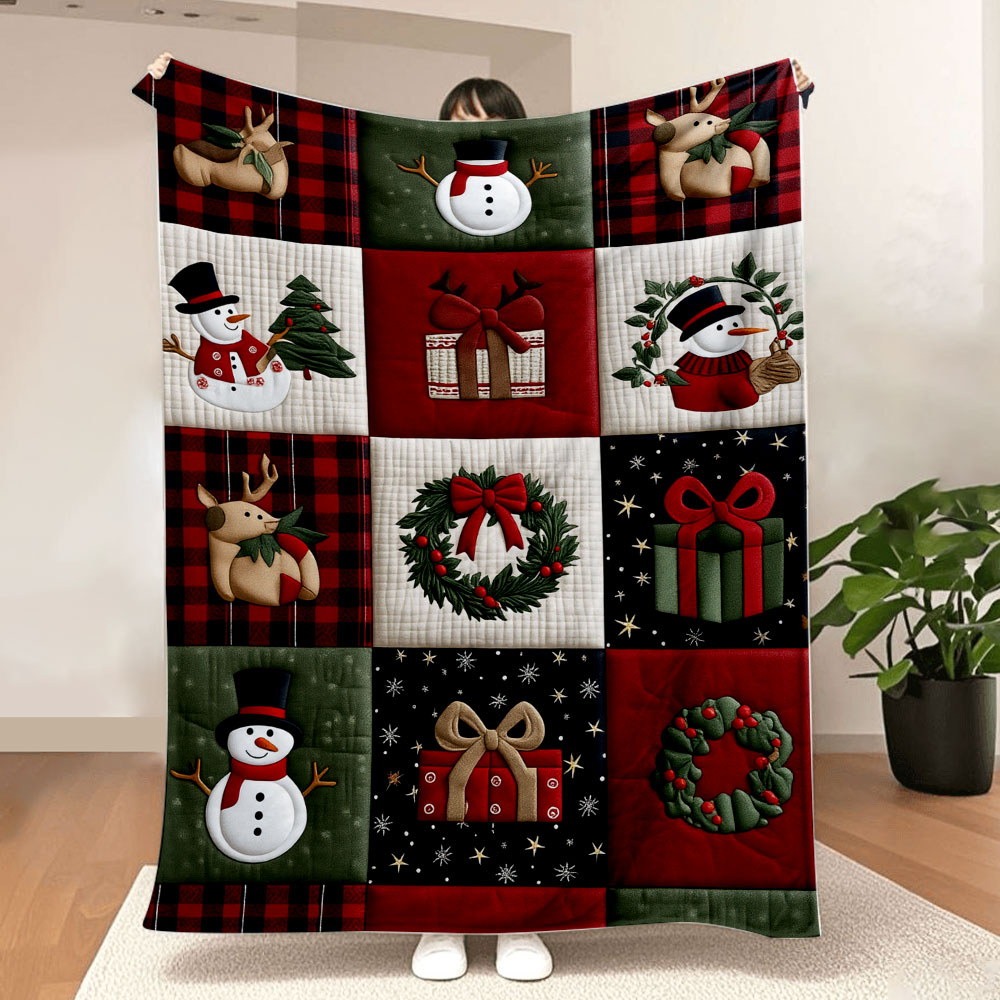 Christmas Quilt Patchwork Blan – Christmas Throw Blanket Bewertung und Preis