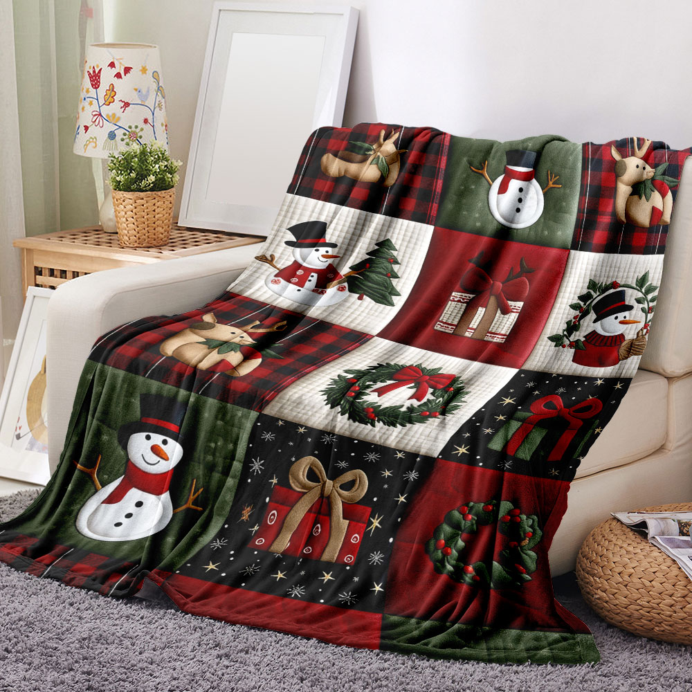 Christmas Quilt Patchwork Blan – Christmas Throw Blanket Bewertung und Preis