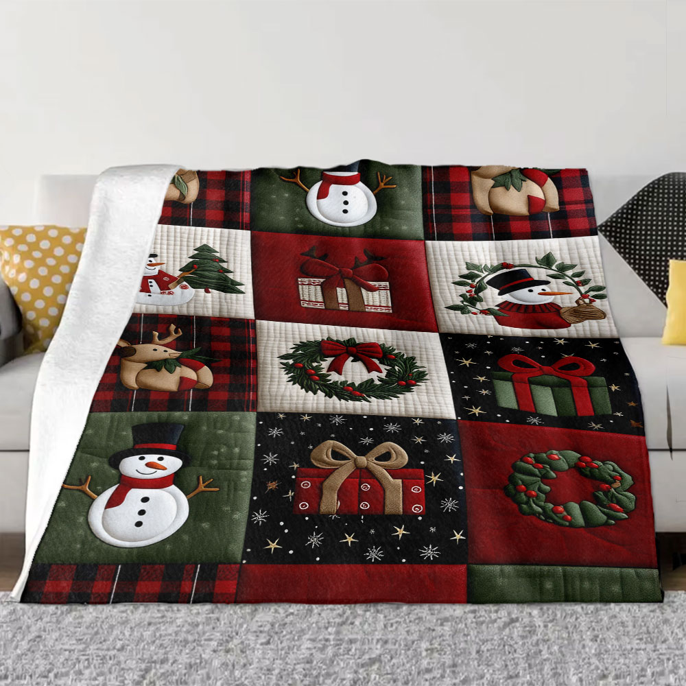 Christmas Quilt Patchwork Blan – Christmas Throw Blanket Bewertung und Preis