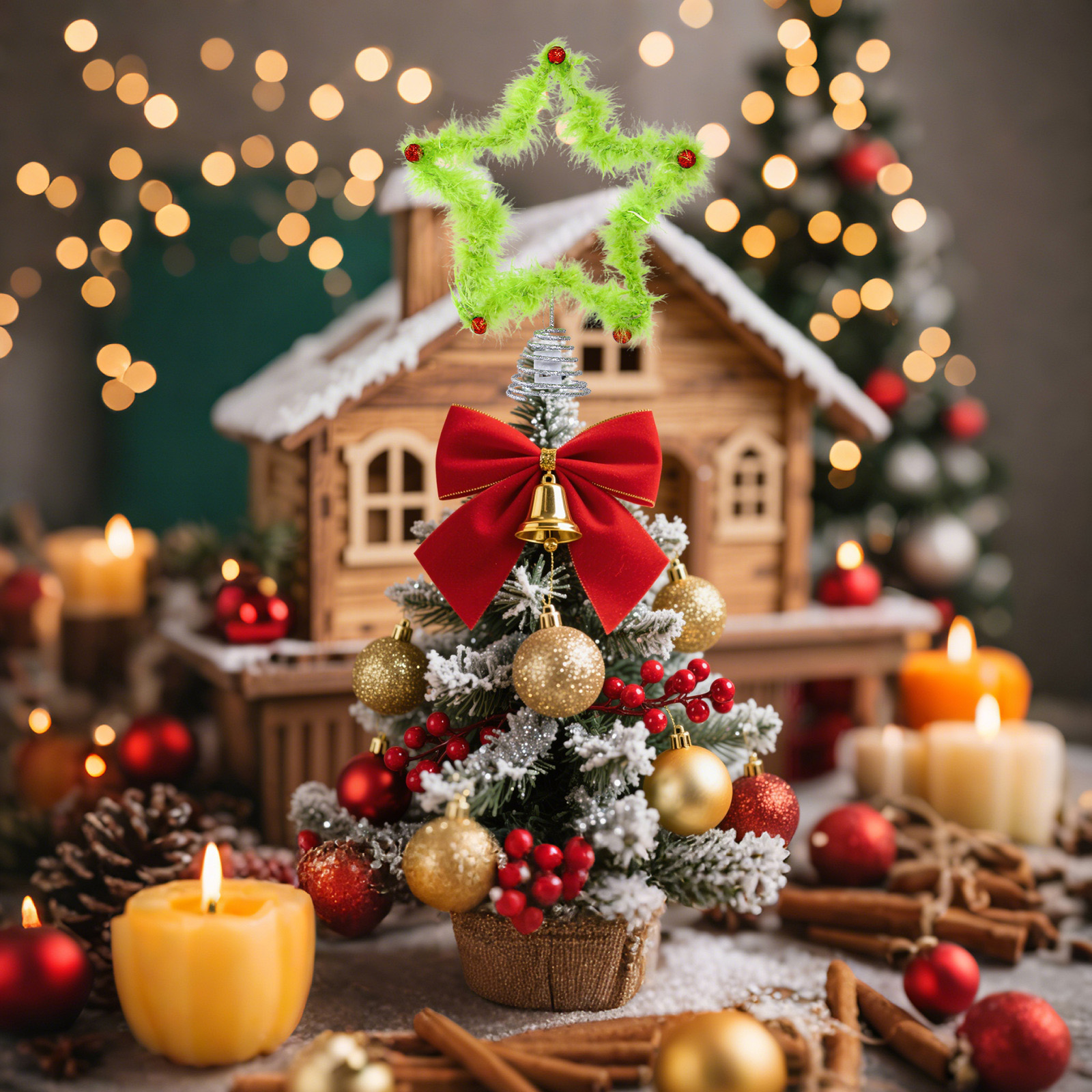 Christmas Fuzzy Grinch Star Tr – Star Tree Topper Bewertung und Preis
