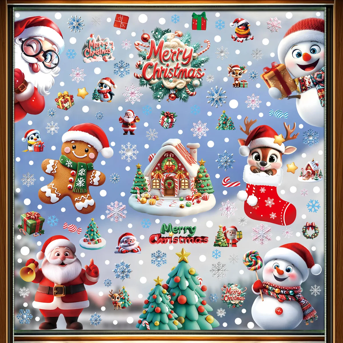 2025 Christmas Static Window C – Snowflake Window Decal Bewertung und Preis