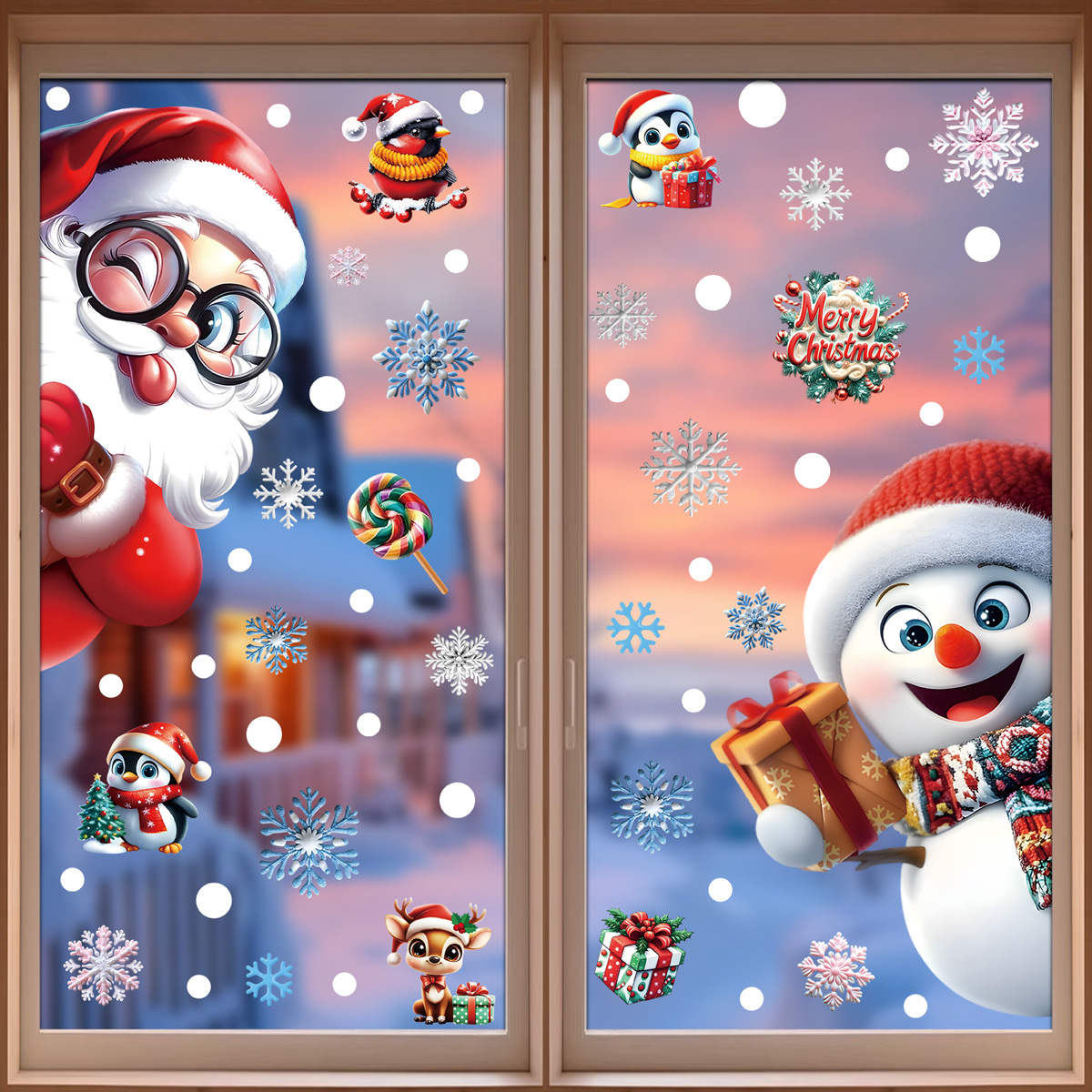2025 Christmas Static Window C – Snowflake Window Decal Bewertung und Preis