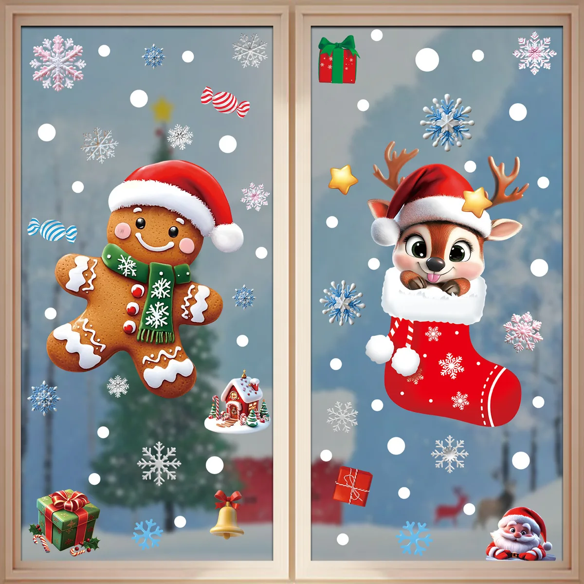 2025 Christmas Static Window C – Snowflake Window Decal Bewertung und Preis