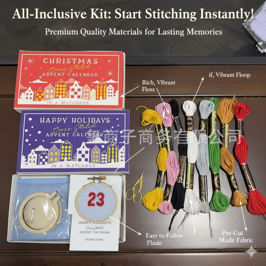 24 Days Countdown Cross Stitch – Advent Calendar Gift Bewertung und Preis
