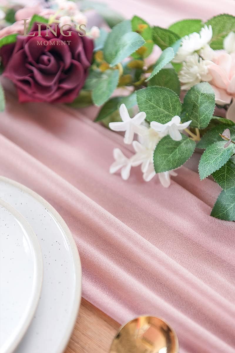 Beige Table Runner Chiffon Tab – Christmas Table Runner Bewertung und Preis