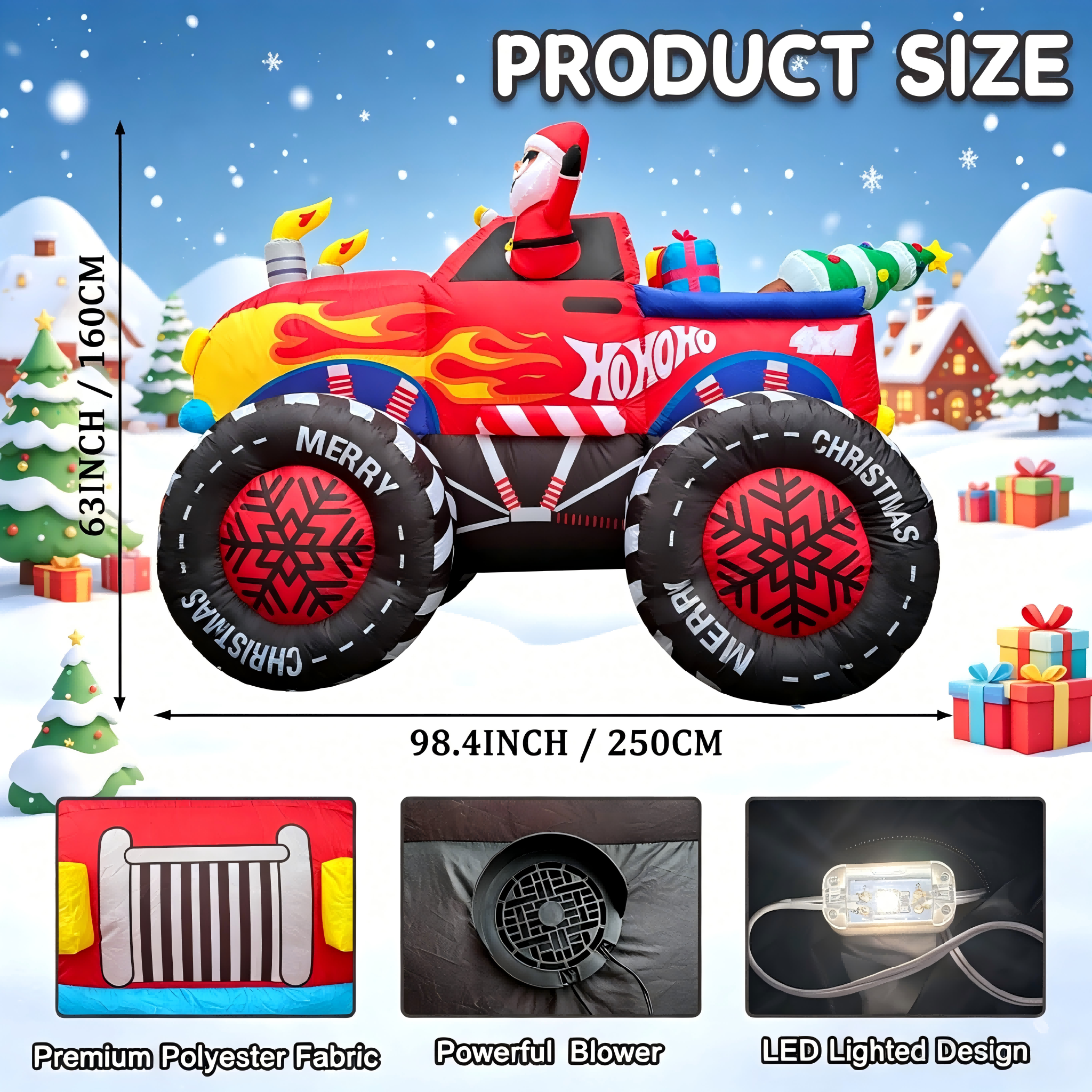 8 FT Christmas Inflatable Mons – Christmas Lights Outdoor Bewertung und Preis