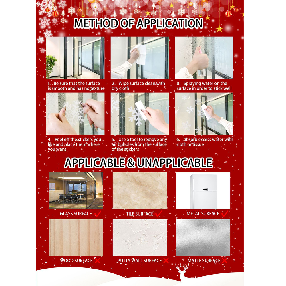 Removable Christmas PVC Static – Snowflake Window Decal Bewertung und Preis