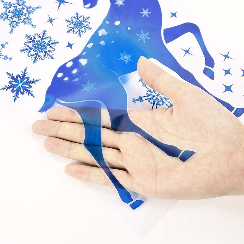 Christmas Window Stickers Elk  – Snowflake Window Decal Bewertung und Preis