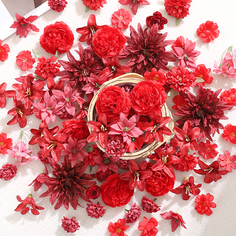 20Pcs Red Artificial Flowers H – Christmas Wreath Fake Bewertung und Preis