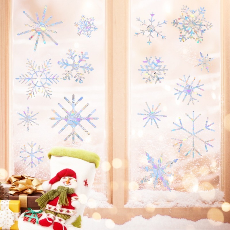 Xmas Snowflake Pattern Rainbow – Snowflake Window Decal Bewertung und Preis