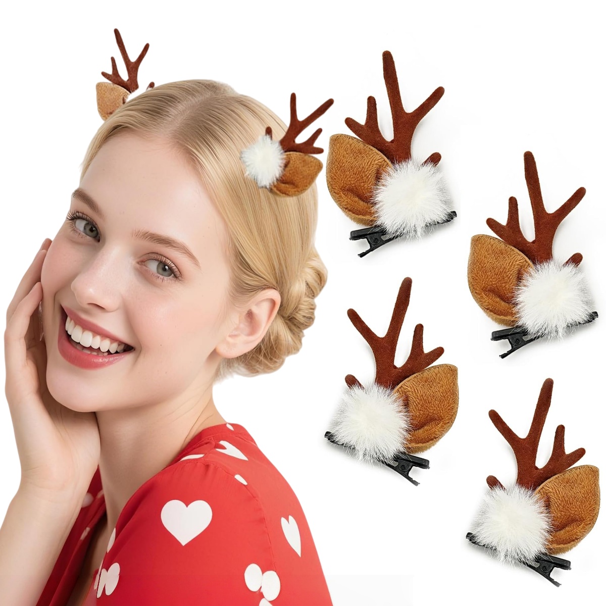 1/2Pairs Small Deer Ears Antle – Reindeer Antlers Headband Bewertung und Preis