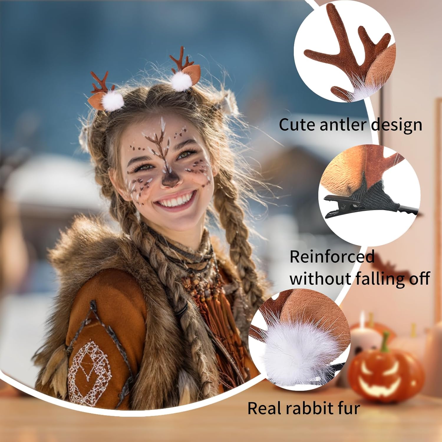1/2Pairs Small Deer Ears Antle – Reindeer Antlers Headband Bewertung und Preis